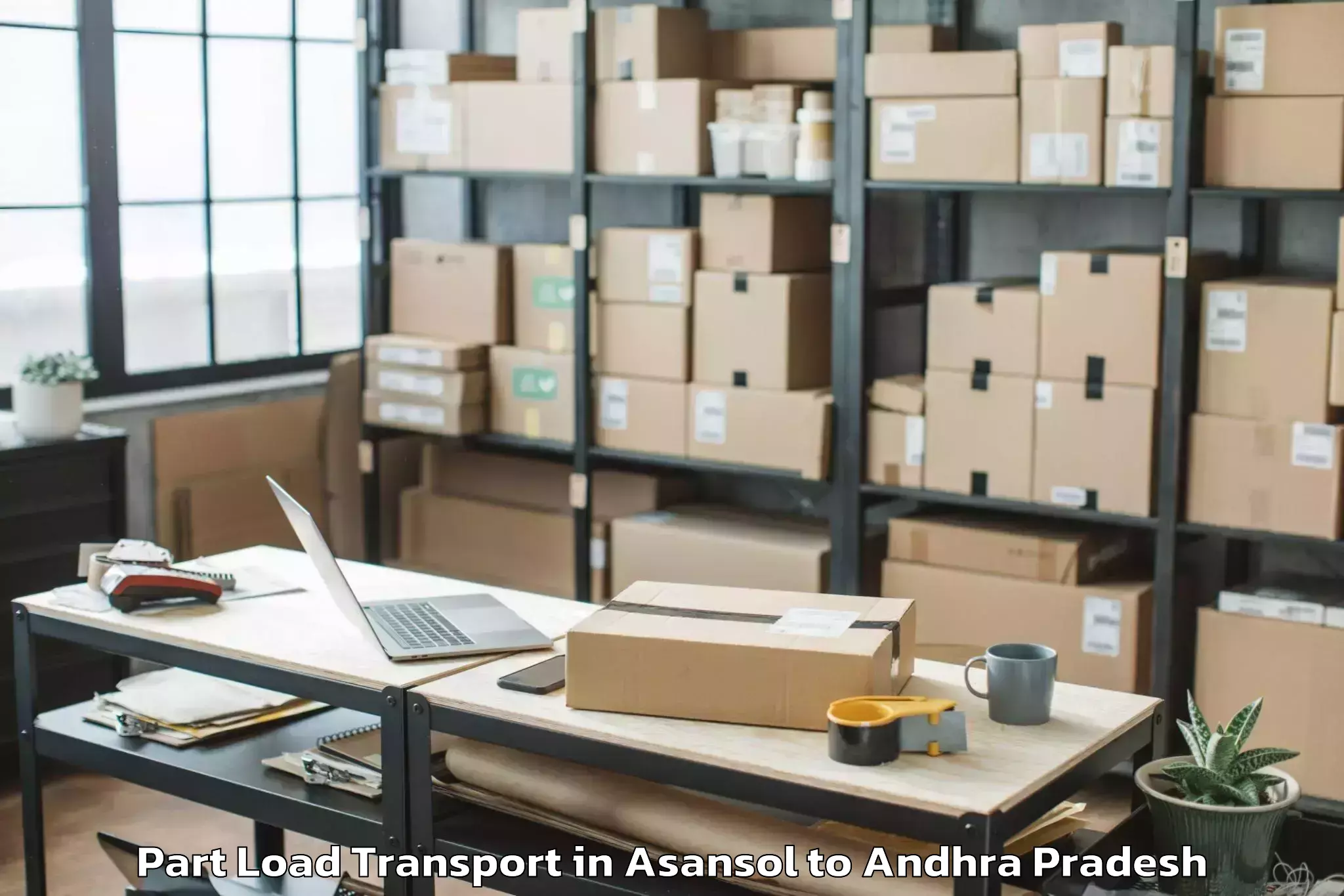 Asansol to Ponnuru Part Load Transport Booking